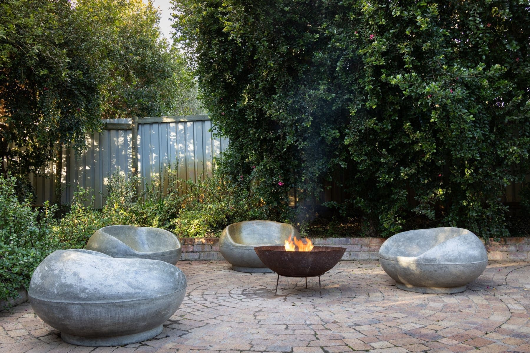 A finished bluestone patio with tight, even joints