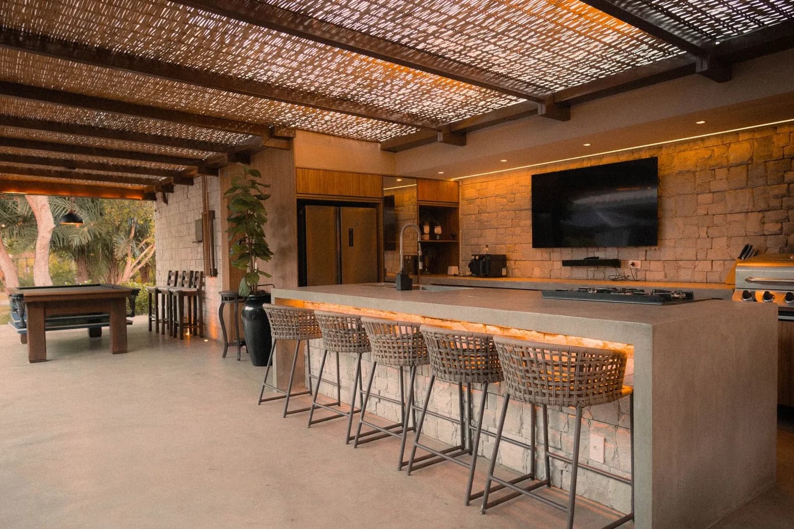 Seat Wall & Grill Surround — completed patios & walkways project by VP Landscaping